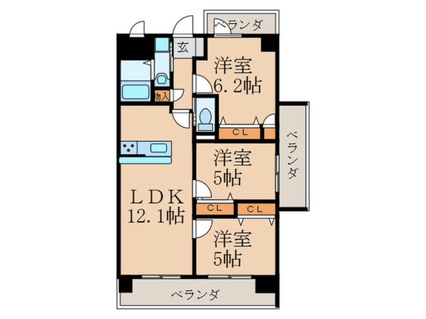 間取図 行橋第一レジデンス