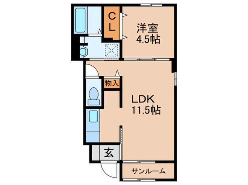 間取図 仮)ニューメゾン竹末