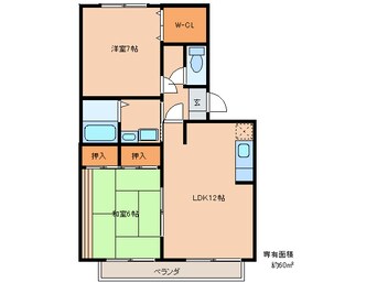 間取図 ベルメゾン鞍打