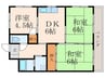 寿し八ビル 3DKの間取り