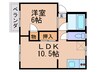 ウエストヒルズⅡ 1LDKの間取り