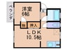ウエストヒルズⅡ 1LDKの間取り