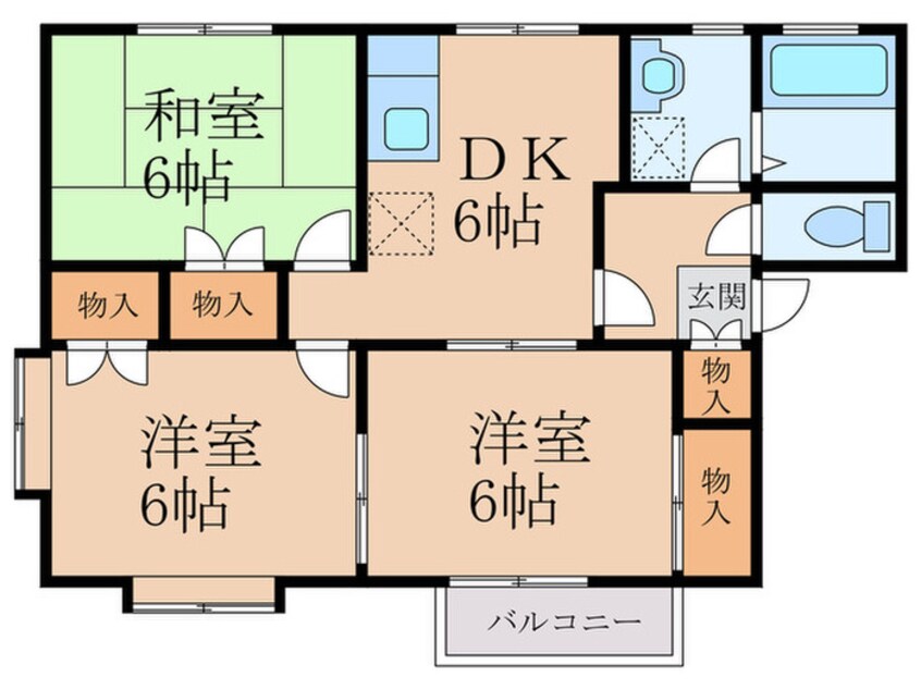 間取図 エメリ－横代ⅡＢ棟