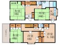 一枝一丁目３番貸家の間取図