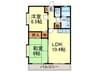 シャルマン那珂川 2LDKの間取り