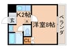 クレッシェンドⅤ 1Kの間取り