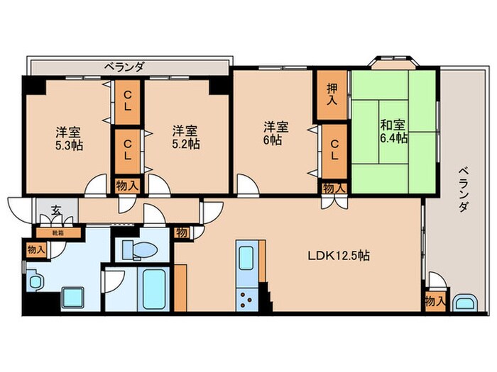 間取り図 ヒューマインド須玖(306)
