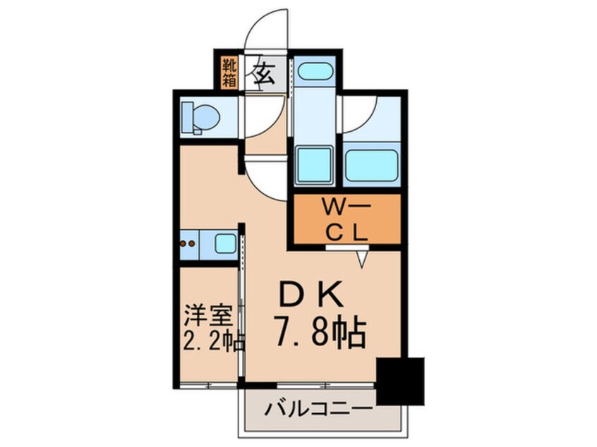 間取図 ｴﾝｸﾚｽﾄ博多THE　TIME（715）