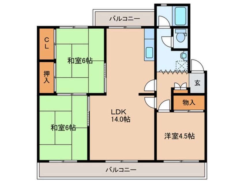 間取図 下長尾住宅参号棟（314）