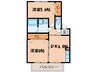 コンフォ－ルハイムＡ棟 2DKの間取り