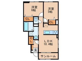 間取図 PARKSIDE COURTⅠ