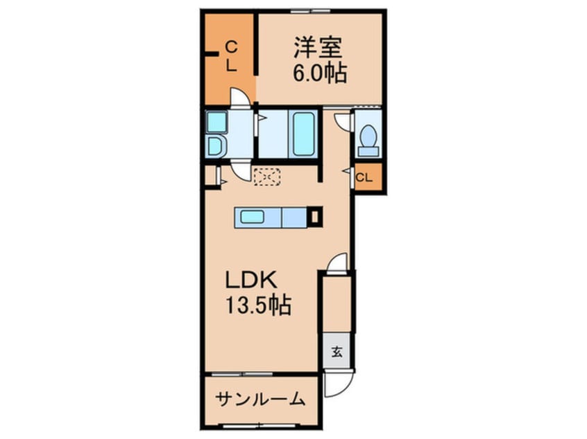 間取図 レスポワール湯の坂