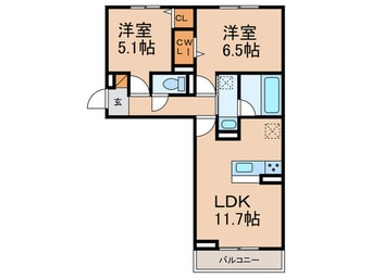 間取図 仮)トリシアテラス
