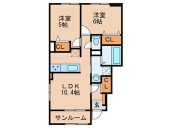 間取図 PARKSIDE COURTⅡ