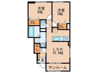 間取図 PARKSIDE COURTⅡ