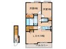 PARKSIDE COURTⅡ 2LDKの間取り