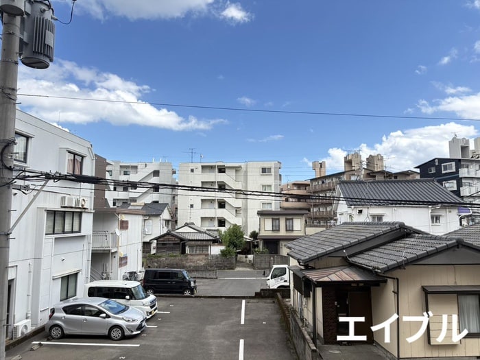 室内からの展望 サンジュエル鴨池