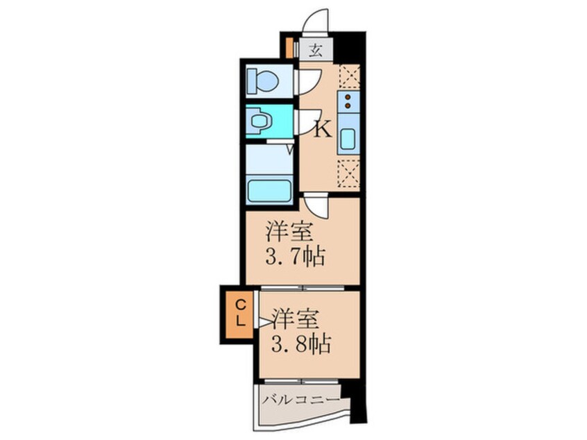 間取図 アリビオ博多駅北