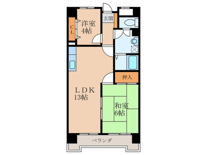 間取図 クレベール穴生