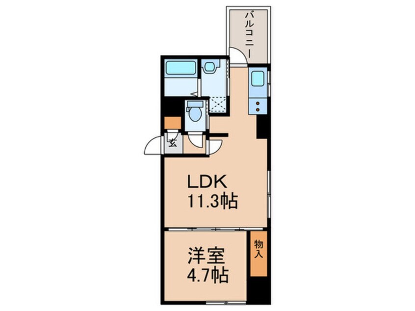 間取図 ブリッジサイド43