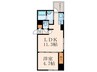 ブリッジサイド43 1LDKの間取り