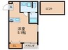 ｃｈｏｃｏｌａｔｅ 1Rの間取り