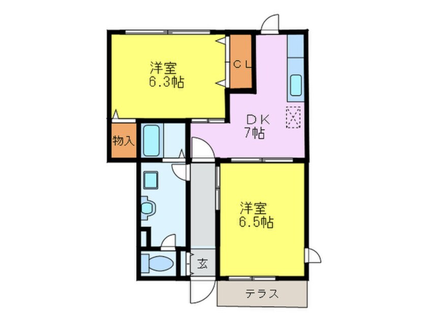 間取図 ビイラ・ファインＡ