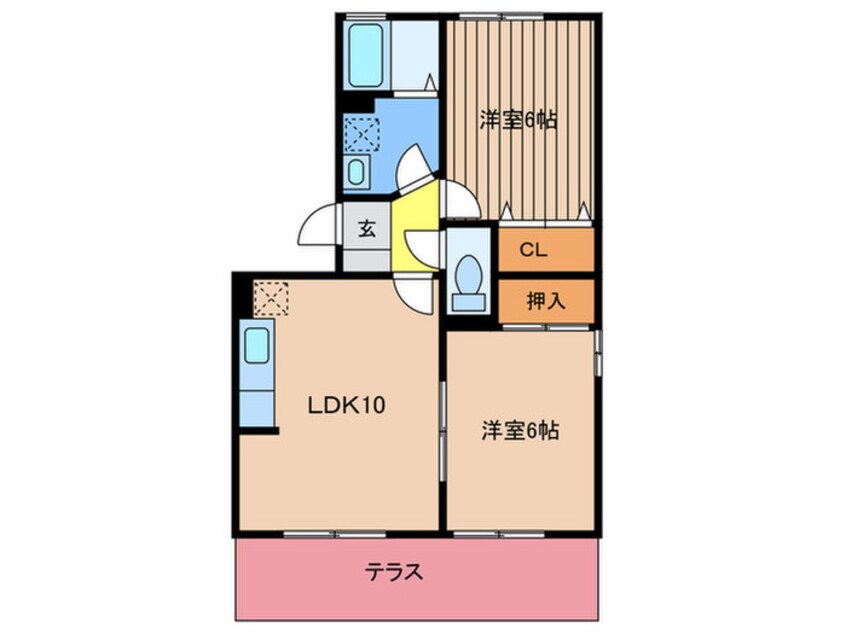 間取図 ボヌール新宮Ｂ