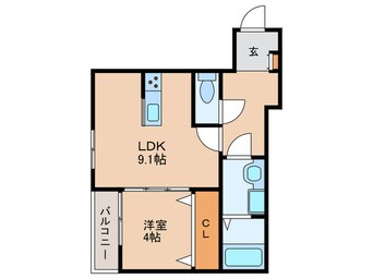 間取図 プレステージ高宮駅前