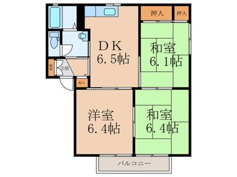 間取図 リュネット原 Ｂ棟