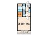 セレスタイト黒崎 1Kの間取り