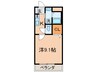 セレスタイト黒崎 1Kの間取り