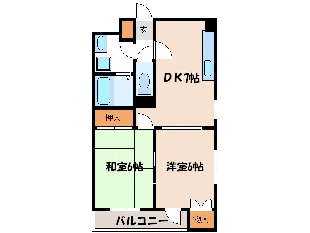 間取り図 ジュネスコート岩見