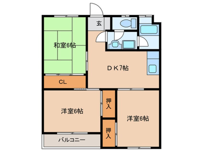 間取図 麦野第一ビル