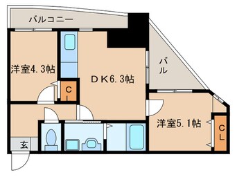 間取図 マインズ博多駅東