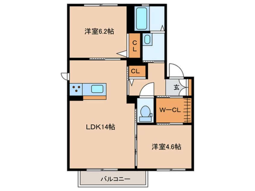 間取図 サン・ベレオ　A棟