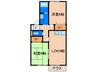 グランドゥ－ル本城 2LDKの間取り
