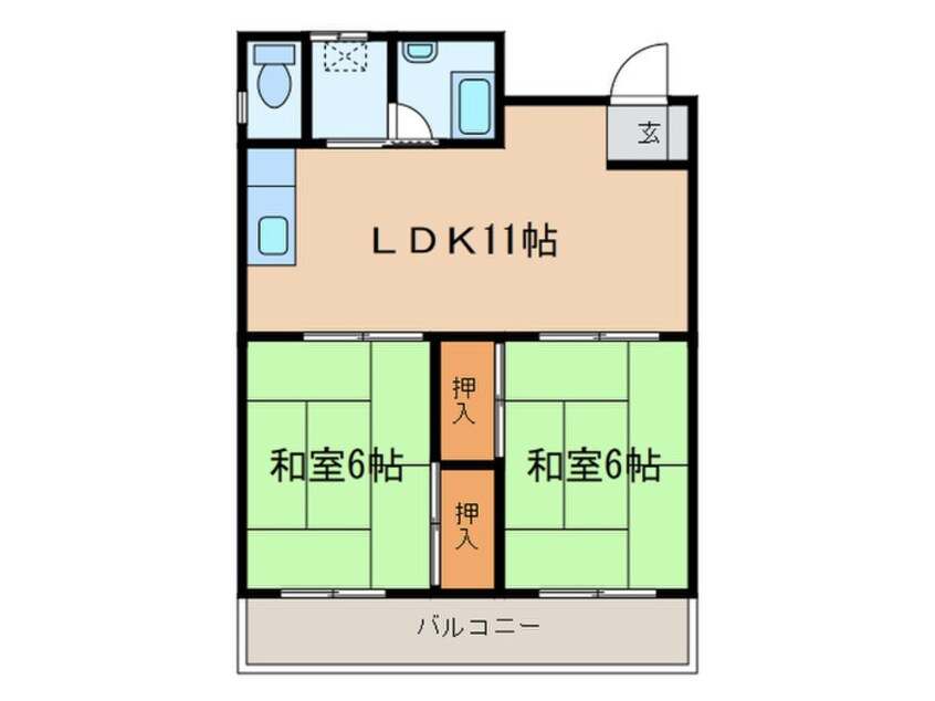 間取図 グリーンハイツ鷹の巣