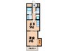Casa　gialla 1DKの間取り