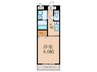 ＥＲＩＯＳ ＣＯＵＲＴ折尾 1Kの間取り