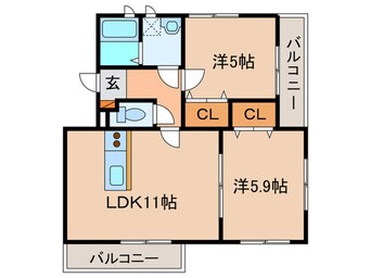 間取図 アクシス小倉南