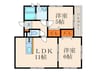 アクシス小倉南 2LDKの間取り