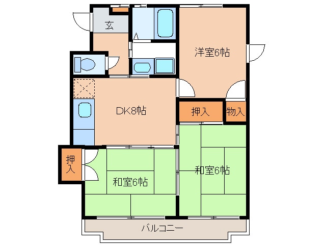 間取り図 毛利ハイツ Ⅰ