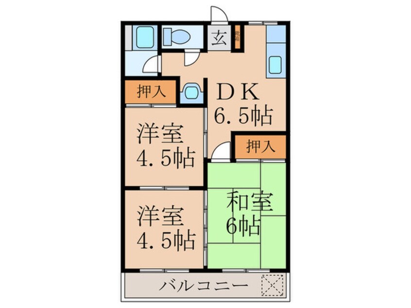 間取図 久保山コーポ