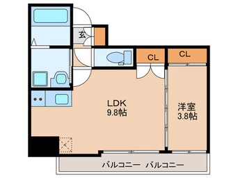 間取図 グランパーク県庁前(203)