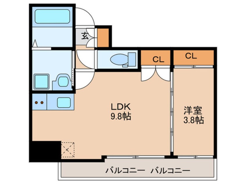 間取図 グランパーク県庁前(203)
