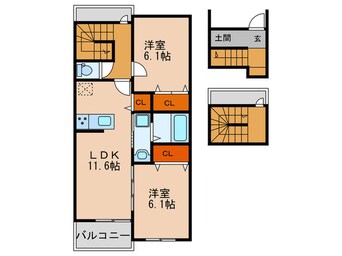 間取図 エルグランドパティオ弐番館