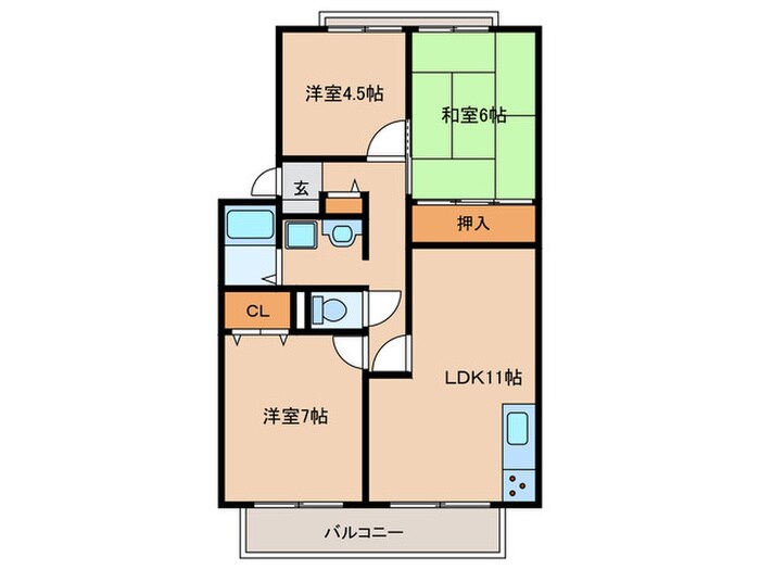 間取り図 サンビレッジ大野Ａ棟