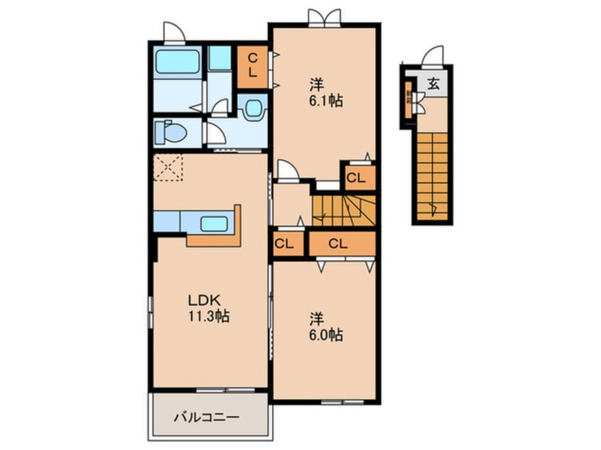 間取図 レジデンス　アサヒ