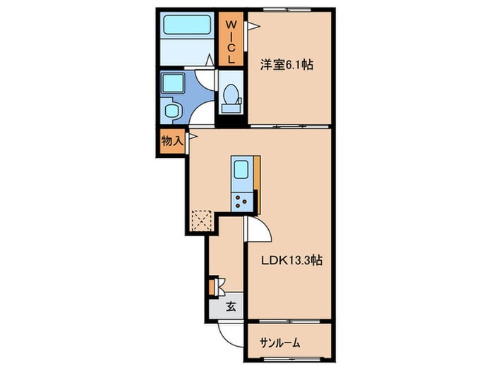 間取り図 ヴィラ・ソレイユⅡ